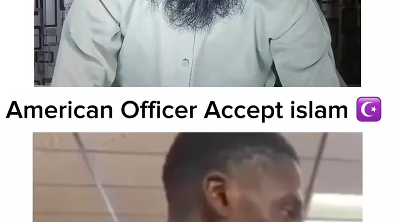 American Officer Accept the islam Islamic reaction short video clip Ummah Tv 92