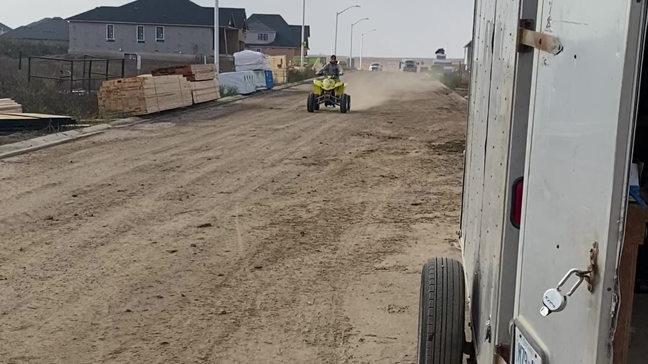 Russ taking a rip. Braaap