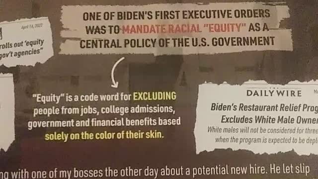 Political Mailers - Affirmative Action, Racist Discrimination, Merit, Qualifications Out The Window