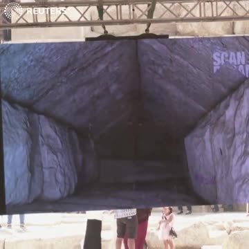 A hidden corridor has been discovered close to the main entrance of the Great Pyramid of Giza in Egypt