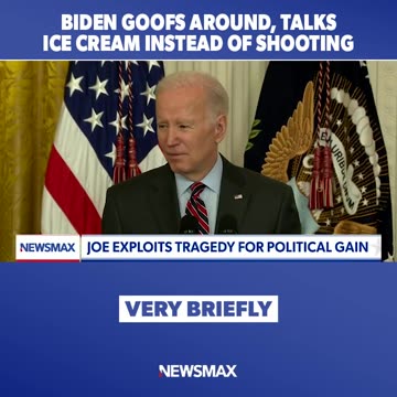 BIDEN GOOFS AROUND TALKS ICE CREAN INSTEAD OF SHOOTING