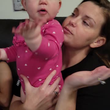 Baby kisses and stinker face