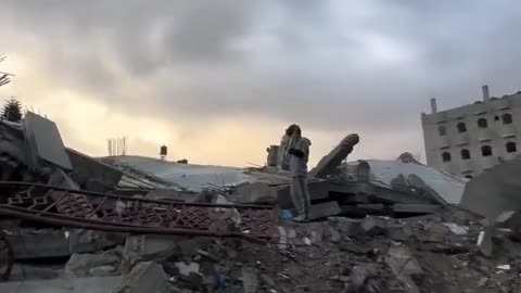 Palestinians in Gaza congregated for Eid al-Fitr prayers amid the ruins