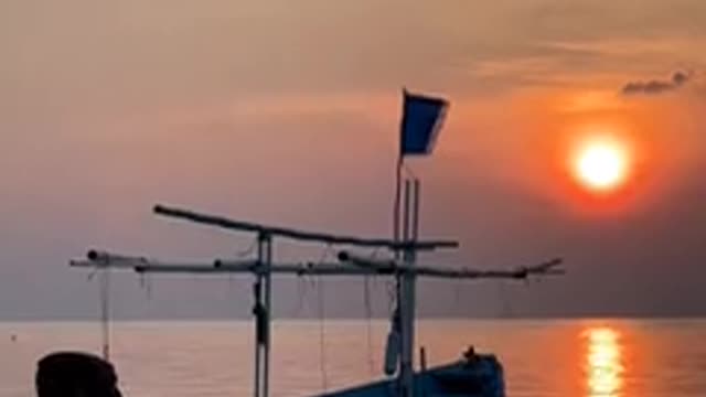 A beautiful view of the sunset