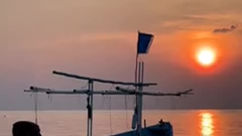 A beautiful view of the sunset