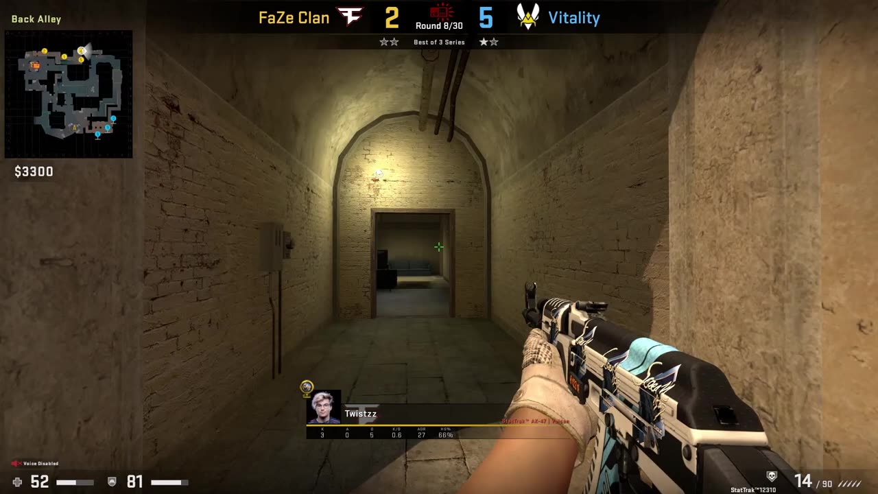 CS:GO POV Demo FaZe Twistzz (19/15) vs Vitality) @ BLAST Premier Spring Final 2023