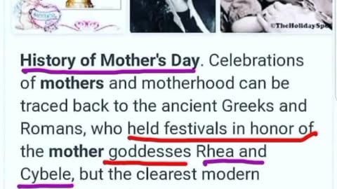 History Of Pagan Mother's Day