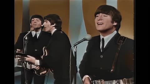 The Beatles - Twist and Shout Live - Ed Sullivan Colorized