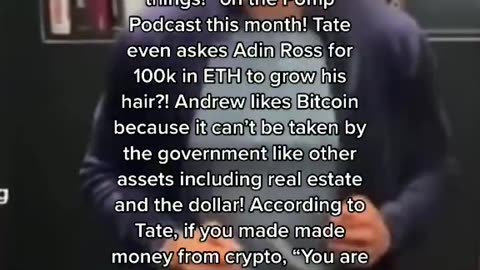 Andrew Tate on crypto