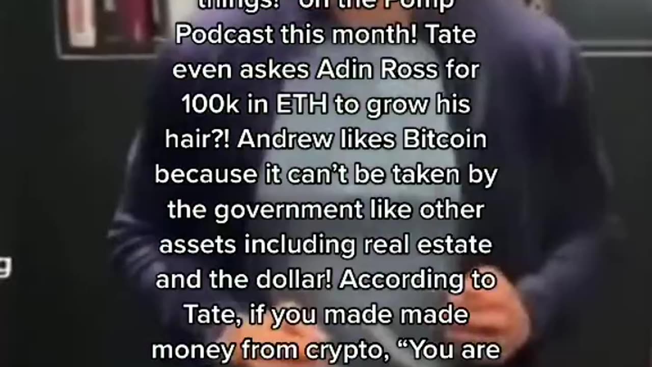 Andrew Tate on crypto