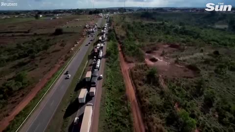 Bolsonaro supporters start fires and block roads after Brazil election defeat