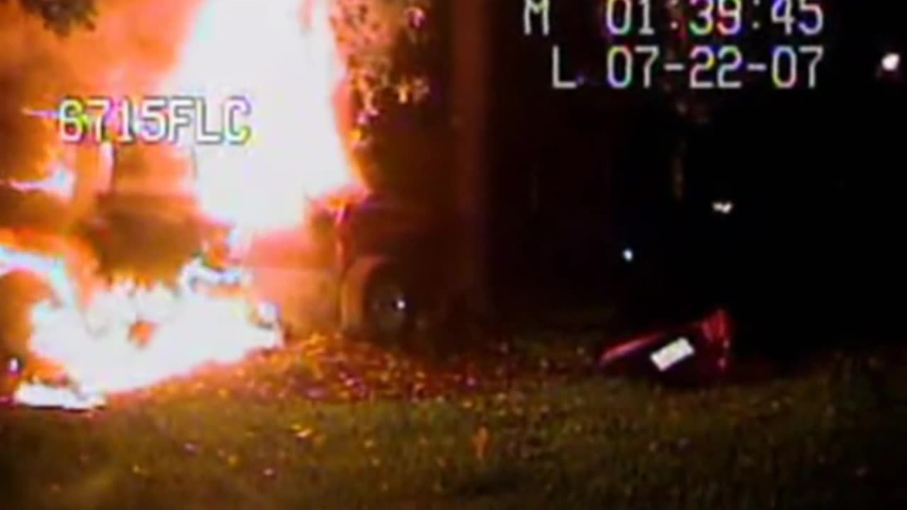Drunk Driver Has Firey 🔥 Crash
