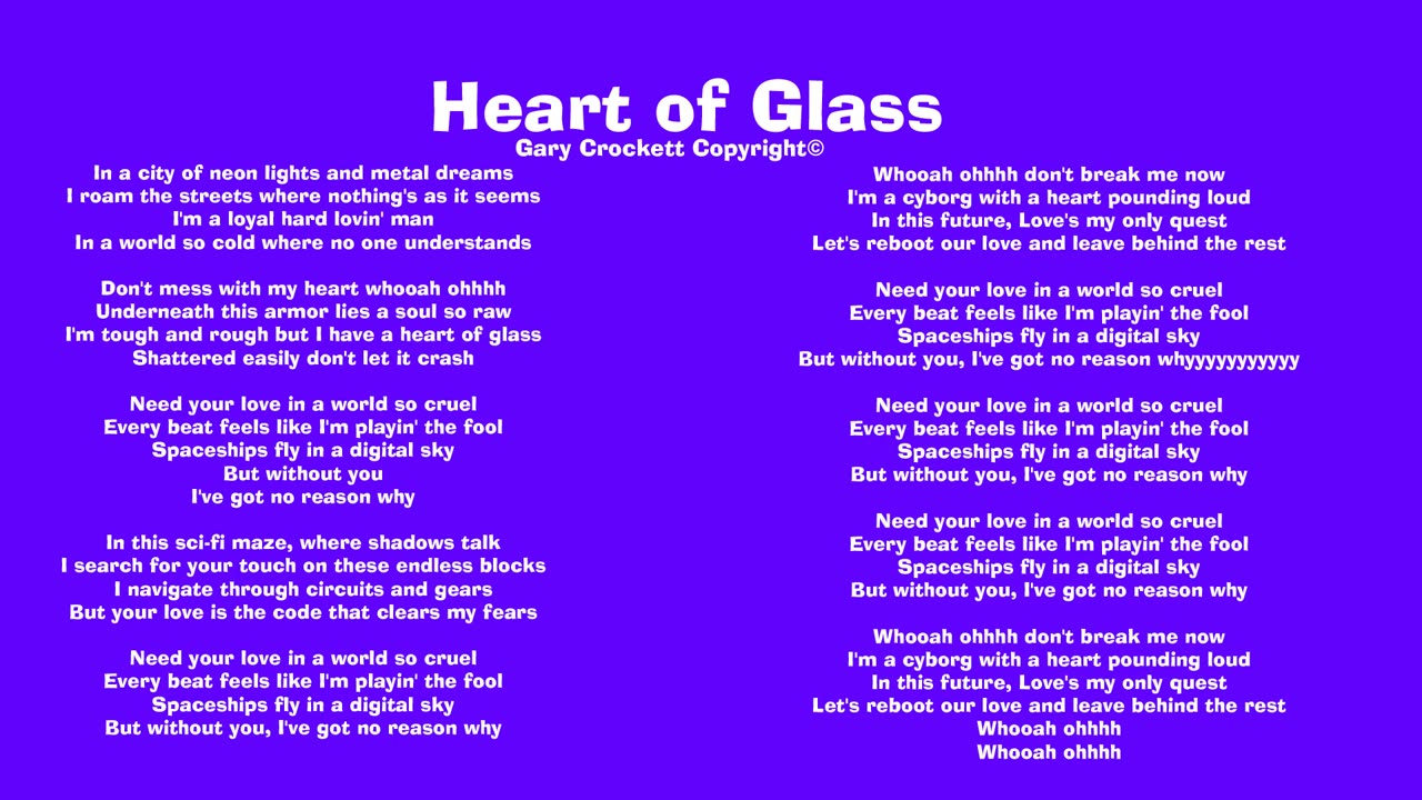 Heart Of Glass Song