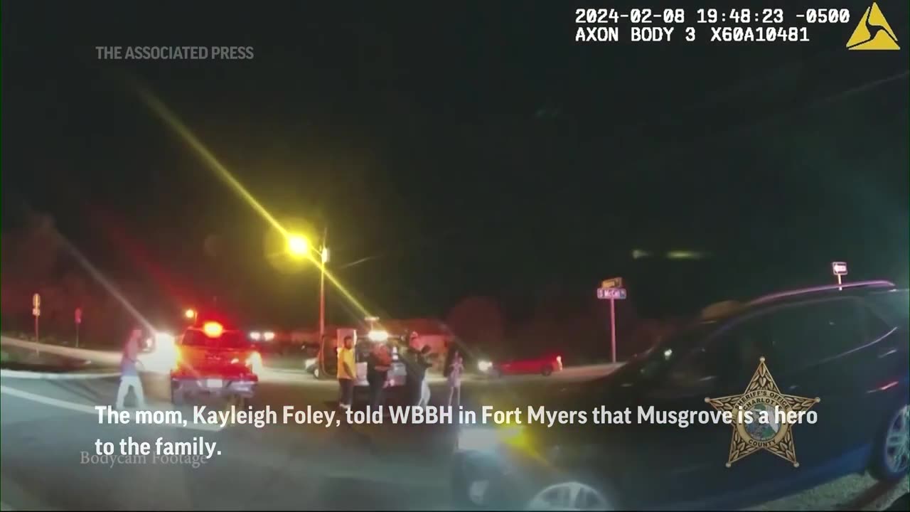 Body camera captures dramatic rescue of infant by deputy at scene of car crash in Florida