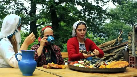 The secret of the hearty taste of grilled liver with fat roll in the backyard- persian Recipe