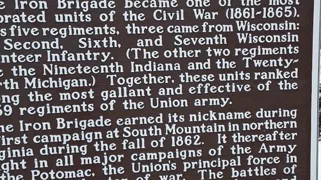 The Iron Brigade of the Civil War "The Black Hats" of Wisconsin. 12/19/22