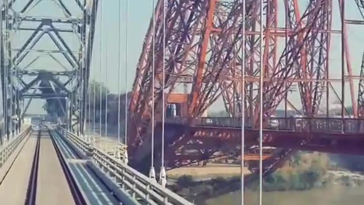 Train Crossing Bridge