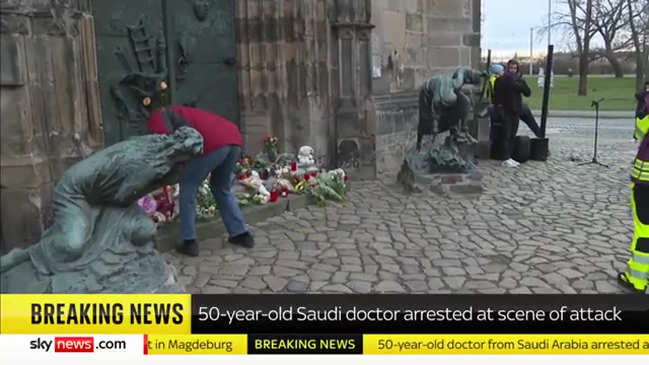 Sky News walks through scene of Christmas market attack in Germany