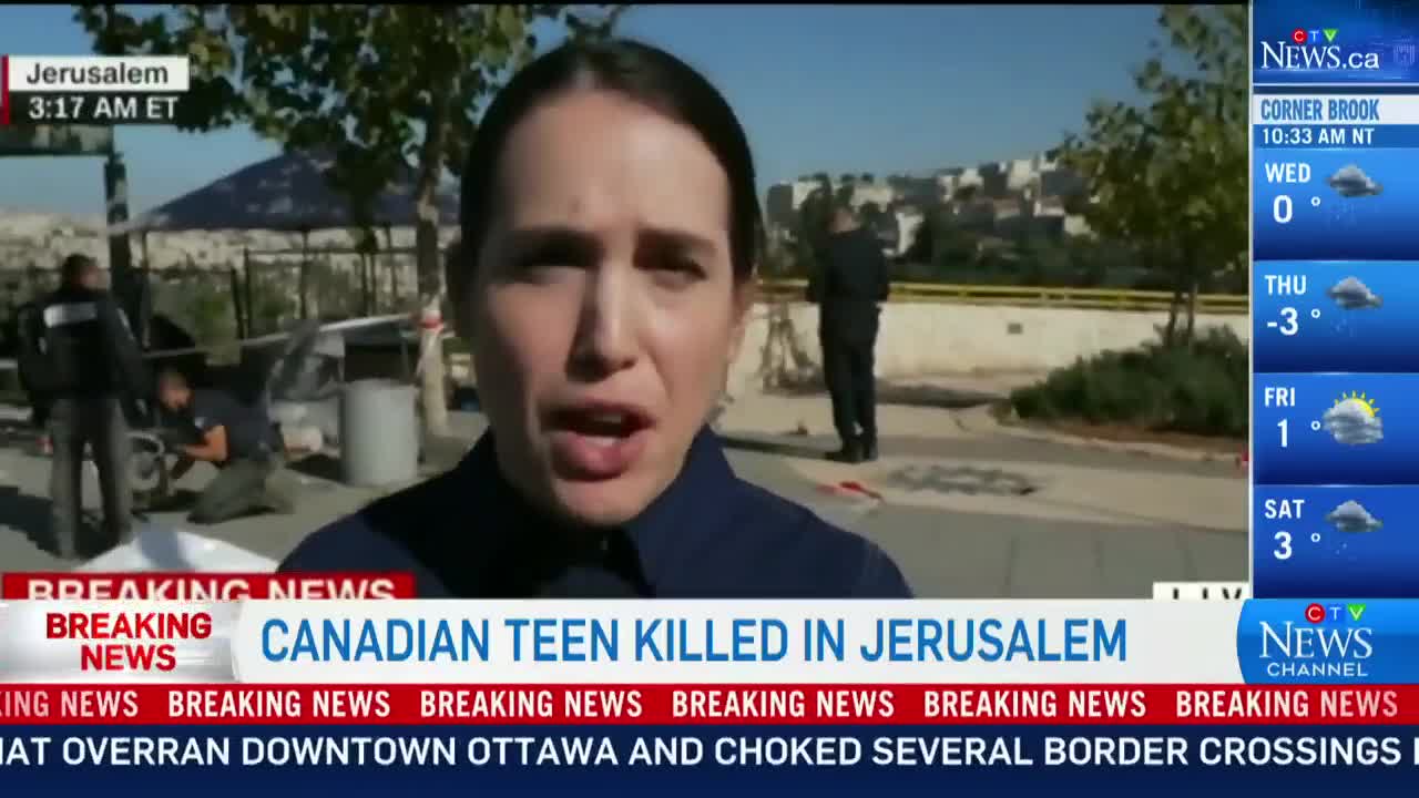 Canadian teenager killed in co-ordinated terror attack in Jerusalem