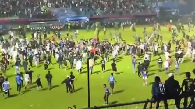 One of the world's worst stadium disasters after Indonesia soccer match