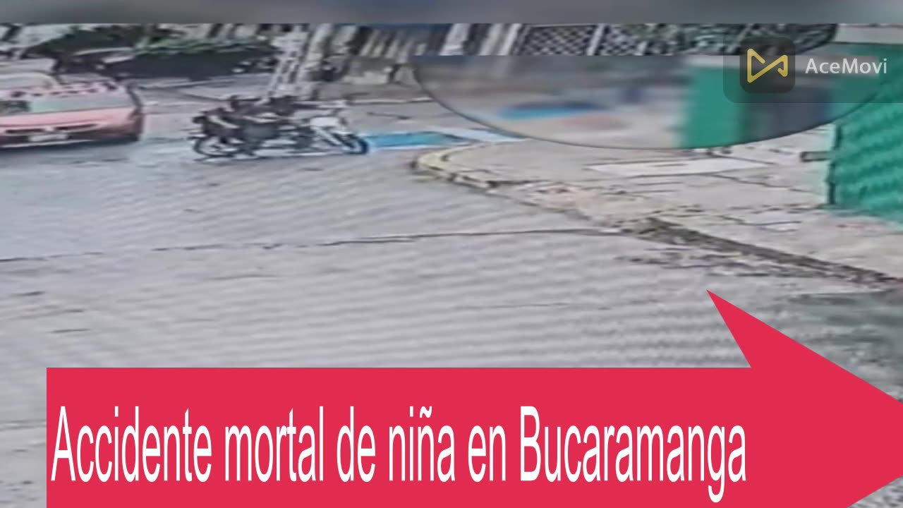 Accidente mortal de niña en Bucaramanga