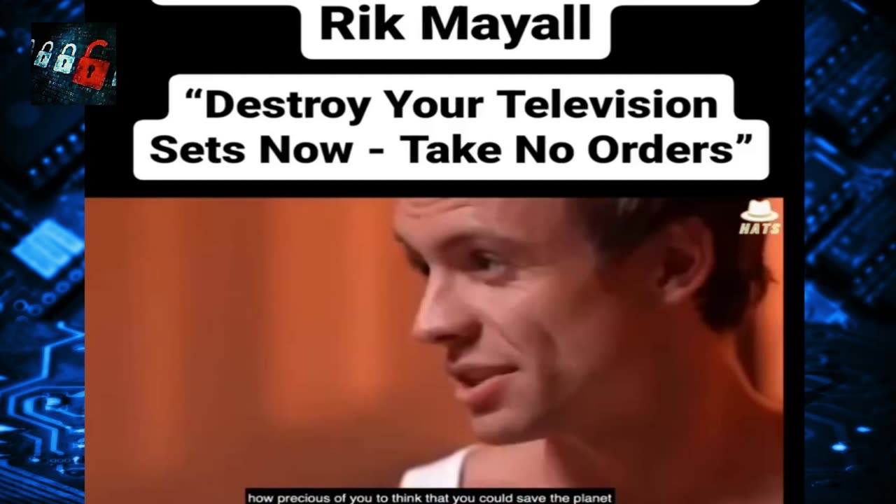 British actor - Rik Mayall - "Destroy Your Television Sets Now! Don't take orders"