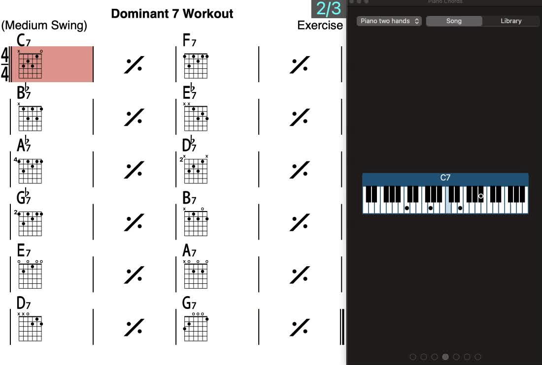 Dominant 7 Workout - iReal Pro - Jazz Tutorial