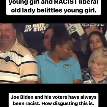 See for yourself Racist Joe Biden ignores young black girl.