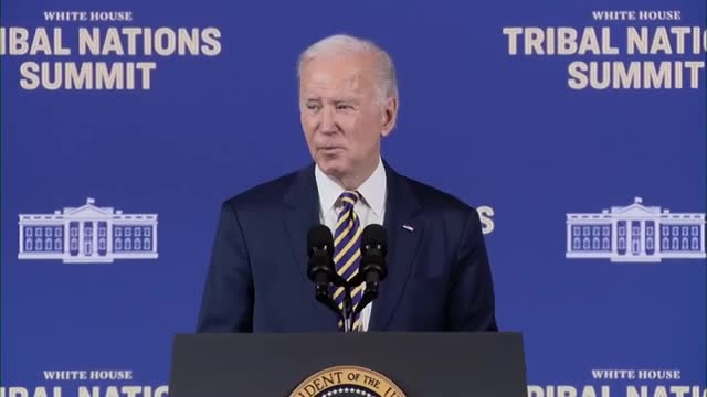 President Biden and VP Kamala Harris deliver remarks at the White House Tribal Nations Summit