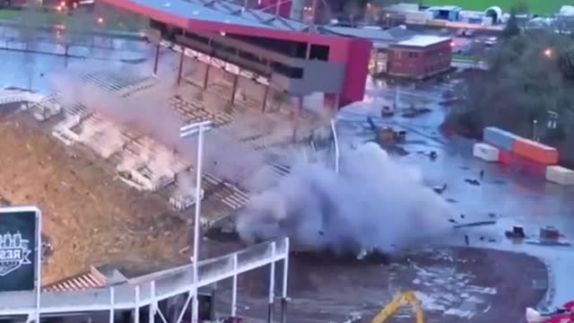 Oregon State Football Stadium Imploded to Make Way for Renovation - By tw