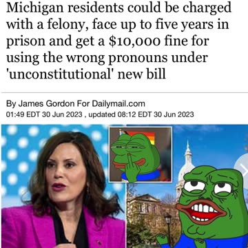 Newsflash - Michigan Residents Could be Imprisoned 5 Years or Fined $10,000 for Using Wrong Pronouns