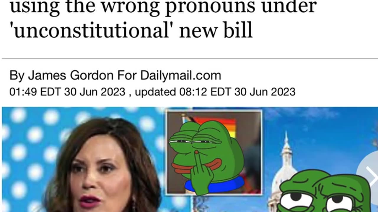 Newsflash - Michigan Residents Could be Imprisoned 5 Years or Fined $10,000 for Using Wrong Pronouns