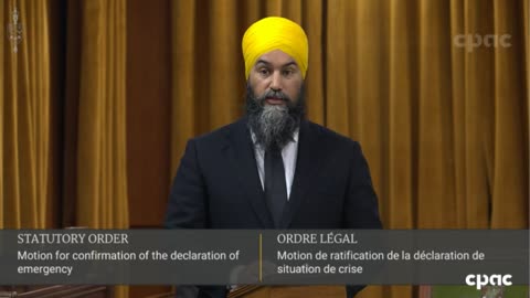 Emergency Act Debates - Feb17-22 -Part 6 🟠 Jagmeet Singh (NDP)