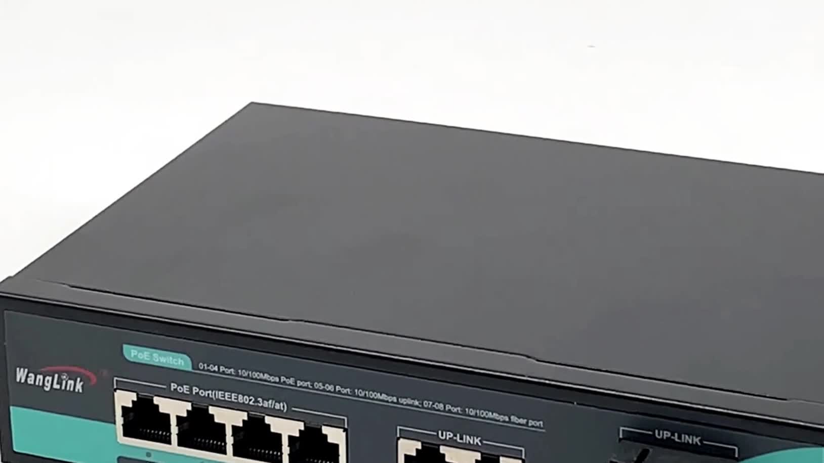 WOR-SF422P PoE Switch with 10/100mbps 4 poe 2*SC Fiber ports 2*RJ45 UPLINK