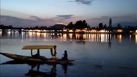 Beautiful evening time dallake Srinagar kashmir