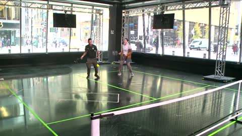 Pickleball in the CBS 2 studio