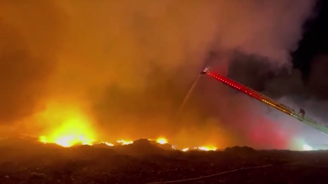 OH SCRAP: New Orleans Firefighters Hang Over Raging Flames To Tackle Blaze