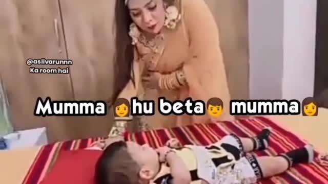 When mummy gets makeup #funny #video #momlove
