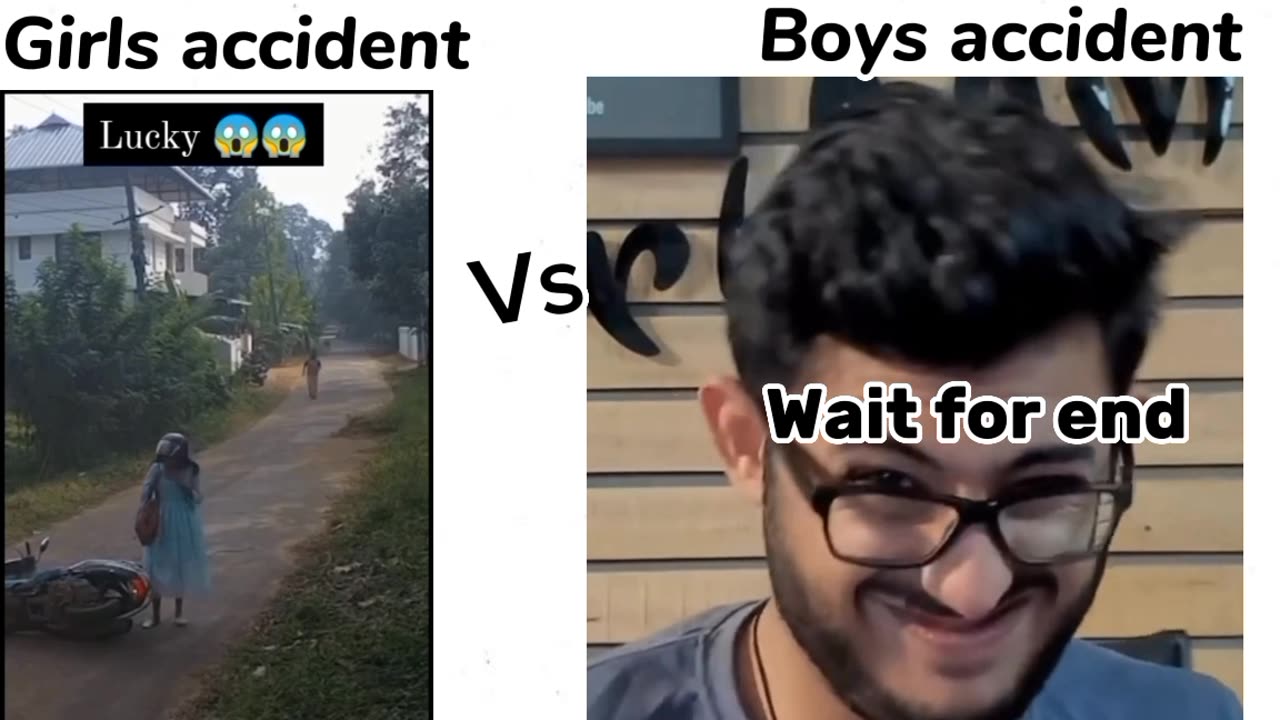 Girls accident Vs boys accident