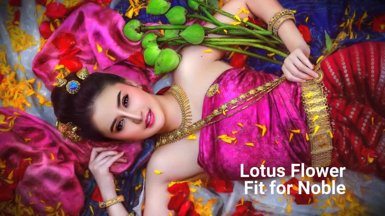 Lotus and exotic beautiful women