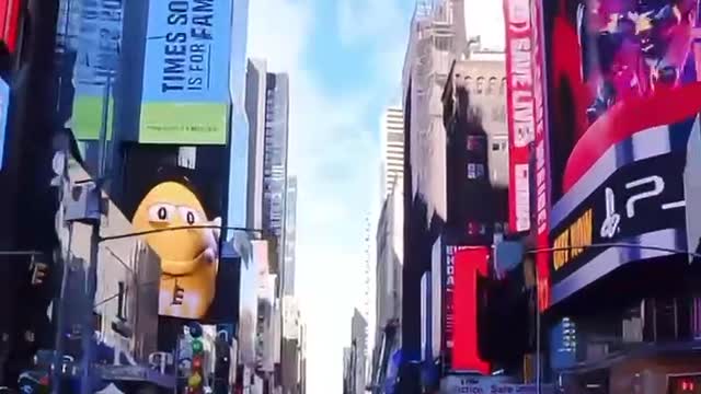 Manhattan, New York. Most of the world is out and about