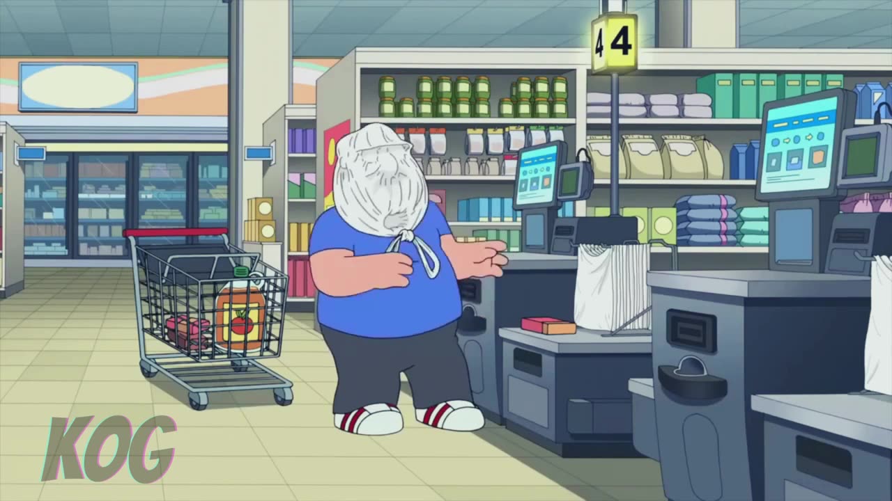 Family Guy - Chris Griffin out smarted by a self check out