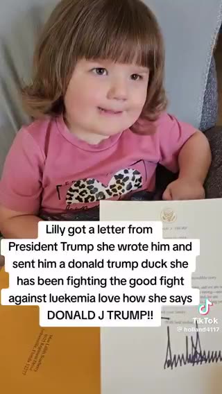 Karli Bonne’ - Lilly got a letter from President Trump ❤️