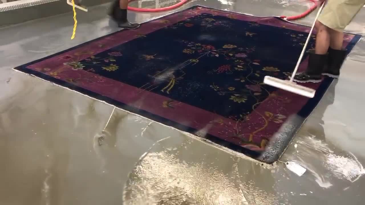 Rug Deodorization - Flushing Process | Rug Cleaning & Washing the Dirtiest Rug