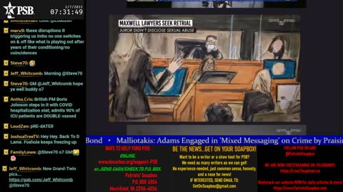 2022-01-07 07:00 EST - Patriots Soapbox AM: with LadyRWB , MykelJaye & DD