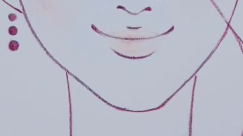 Beautiful line art face