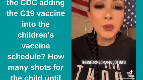 CDC added C19 vaccine into the children's vaccine schedule? How many shots for the child?