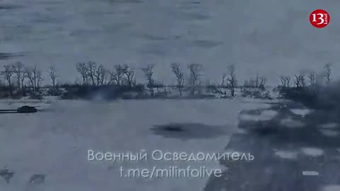 The Russian side released the footage of a new attack with tanks