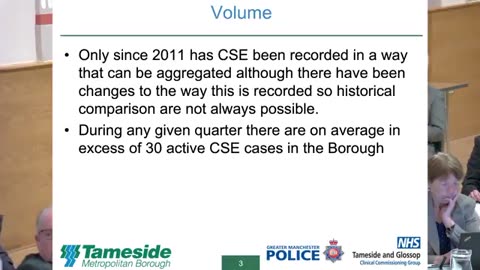 Councillor Liam Billington brought up child sexual exploitation at Tameside council meeting.