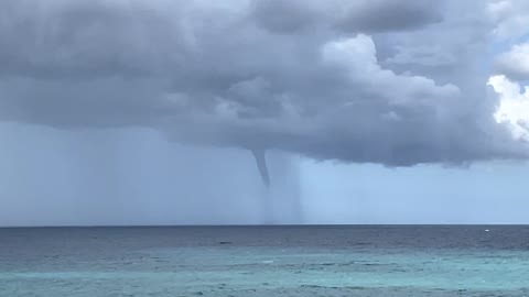 Waterspout Captured Live From a Far on Camera